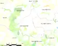 Carte de la commune de Saint-Nicodème et des communes avoisinantes.