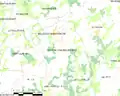 Carte de la commune, où l'on observe qu'elle fait quasiment le tour de sa « consœur » Bellegarde-en-Marche.