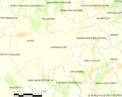 Carte de la commune de Châtaincourt.