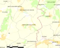 Carte de la commune de Saint-Lubin-de-la-Haye.