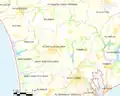 Carte de la commune de Plonéour-Lanvern kO