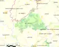 Carte de l'ancienne commune des Forges et des communes avoisinantes.