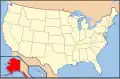 Carte montrant l'État d'Alaska