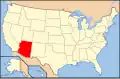 Carte montrant l'Arizona