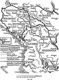 Projet austro-hongrois de chemin de fer du Sandžak&nbsp;(de), 1917.