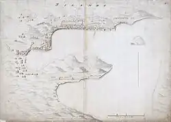 Une carte topographique de la ville datant de 1621.