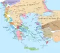 Sud des Balkans vers 1410.