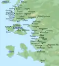 Carte topographique de l'Éolide