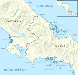 Frontière selon le traité Pacheco-de la Guardia&nbsp;(es) en 1905