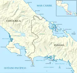 Frontière selon le traité Echandi-Fernández&nbsp;(es) en 1941