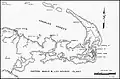 Carte de la marine américaine de la base navale de Manus en 1945
