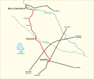 Voir la carte de la ligne.