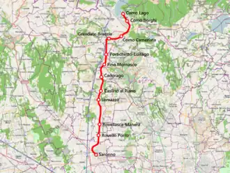 Image illustrative de l’article Ligne de Saronno à Côme
