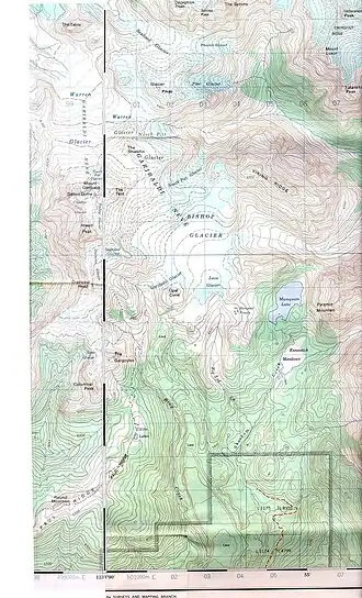 Carte du glacier.