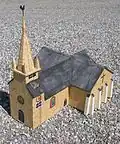 Maquette de l'ancienne église.