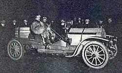 Marc Sorel, après avoir rallié Nice depuis Paris en 1907.
