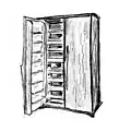 1947, armoire et rangements.