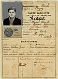 Carte d'identité de Marcel Reddet.