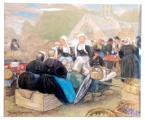 Marché au pays  Bigouden (48x58 cm)