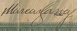 signature de Marcus Garvey