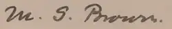 signature de Margaret Sibella Brown