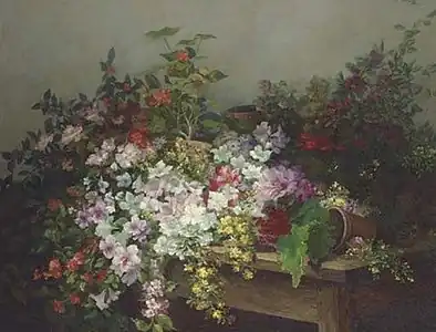 Nature morte de fleurs (vers 1900), localisation inconnue.