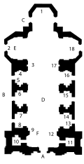 Le plan de l'église.