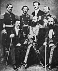 Mariano Melgarejo au centre (1866).