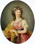 Femme tenant une couronne de lauriers, 1789, localisation actuelle inconnue.