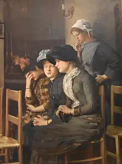 Jeunes filles à l'église (1870-1893), Limoux, musée Petiet.