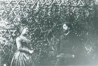 Mariette et le peintre James Ensor vers 1888.