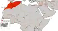 Royaume Mérinide à son extension maximale (1347-1348)