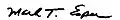 Signature de Mark Esper