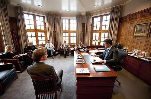 Intérieur  Mark Rutte et son équipe en 2012.