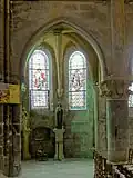 Chapelle sud, vue vers le sud.