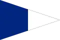 Marque du plus ancien des capitaines de la marine marchande (hissée en l'absence de bâtiment de guerre français)
