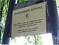 Plaque indicatrice en 2009, 3e&nbsp;marronnier officiel