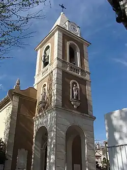Le clocher de l'église de la Treille.