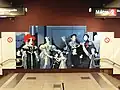 Famille royale de Suède représentée dans la salle des billets.