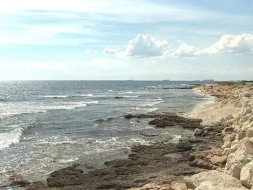 Zone de windsurf à Carro.