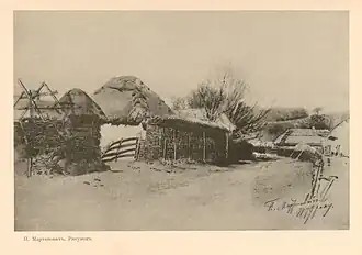 Maison de chaumes.