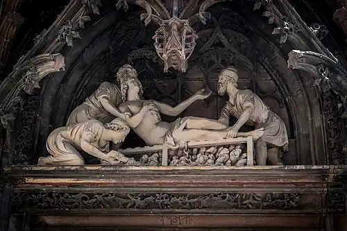 Martyre de Saint Laurent, cathédrale de Strasbourg.