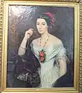 Emile Mascré, Portrait de femme, 1846, huile sur toile, Tachkent, musée des arts d'Ouzbékistan