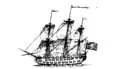 Frégate Massachusetts commandée par Tyng, navire amiral durant le siège de Louisbourg (1745)
