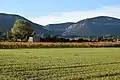 Vue du massif de Coutach depuis la commune de Liouc.