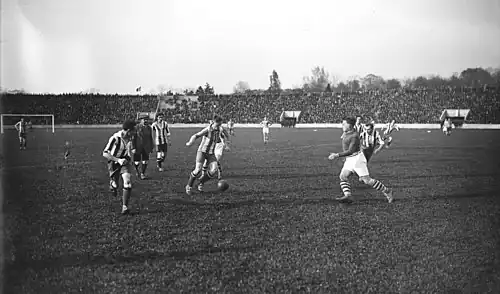 Action de jeu d'un match de football
