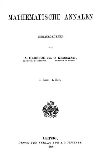 Image illustrative de l’article Mathematische Annalen