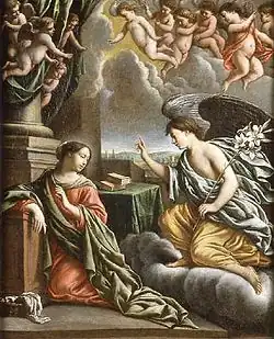 Attribué à Mathieu Le Nain, L'Annonciation (XVIIe siècle).