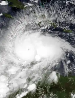 Matthew à 2 h 25 UTC le 1 octobre 2016 à intensité maximale.