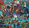 Peinture historique «De Gouden eeuw» (Siècle d'or néerlandais) avec des personnalités comme Johan de Witt (à droite). (peinture de Matthias Laurenz Gräff, 2007)
